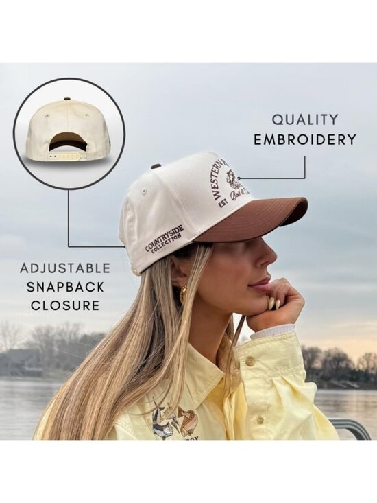Unisex Brown Cute Caps Cowgirls Cowboys Snapback Western Trucker Hat main image 4